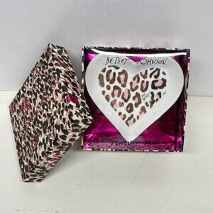 Betsey Johnson Ceramic Heart Jewelry Dish Tray